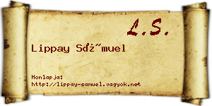 Lippay Sámuel névjegykártya